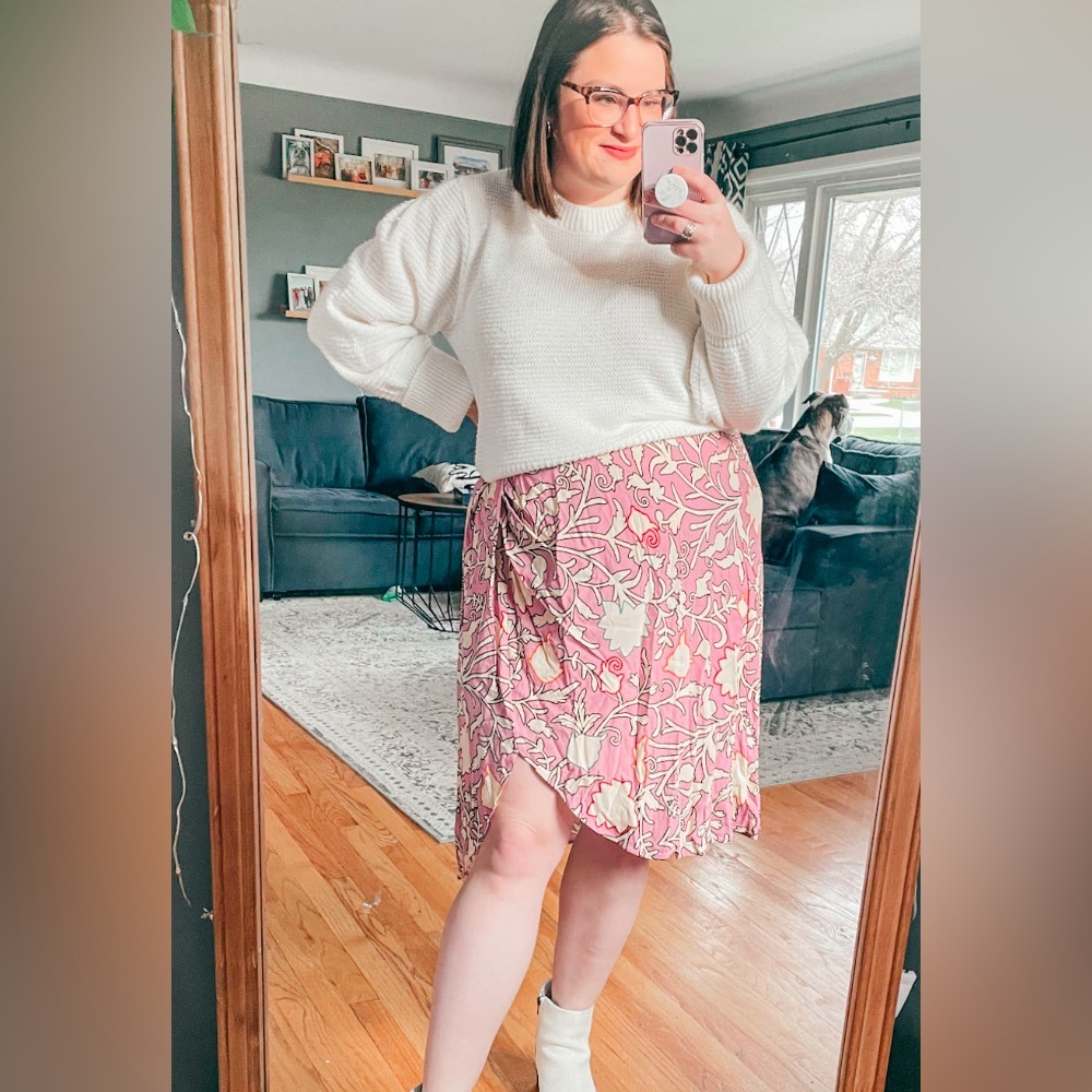 Faux Wrap Skirt